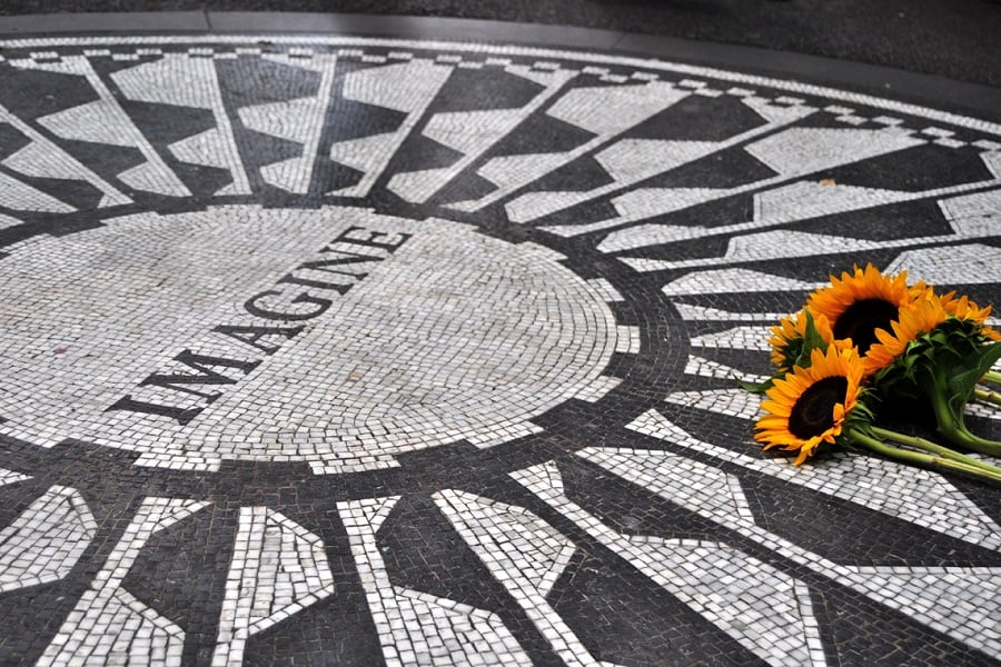 Strawberry Fields no Central Park em Nova York