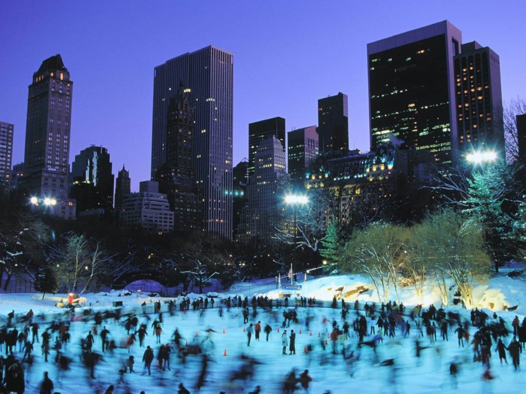 Pista de esqui no Central Park 