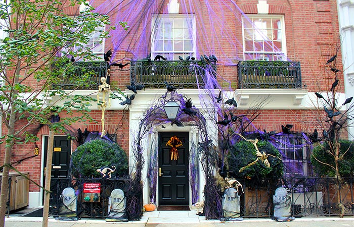 Decoração de Halloween em Nova York