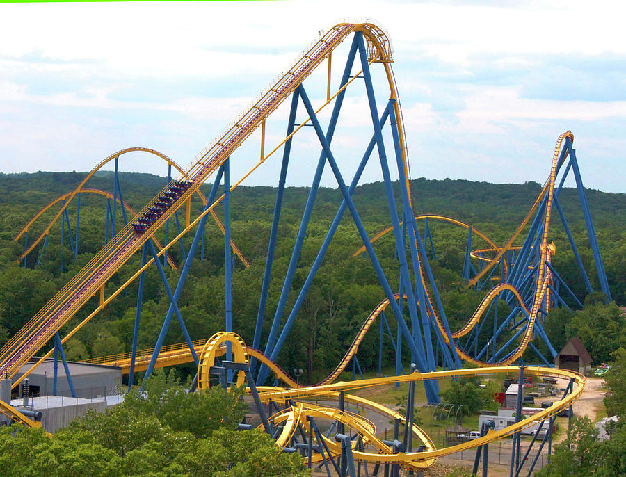 Altura da montanha-russa do Six Flags em New Jersey