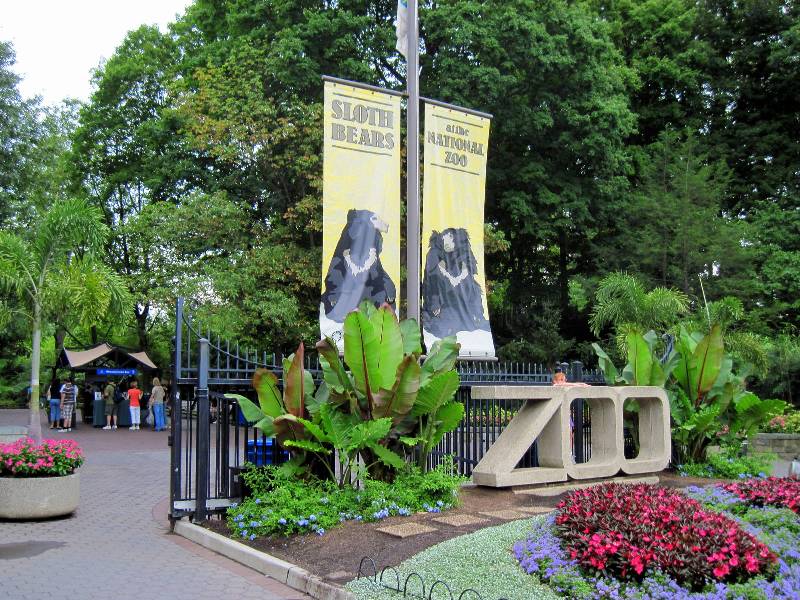 Entrada do zoológico National Zoo em Washington