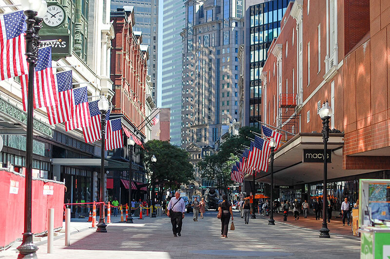 Ruas de Compras em Boston