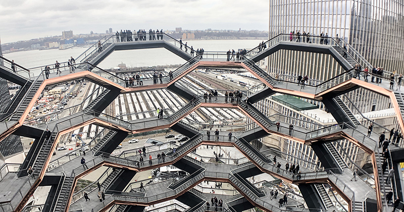 Interior The Vessel no Hudson Yards em Nova York