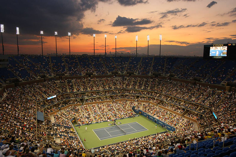 Fim de dia no Us Open Tennis