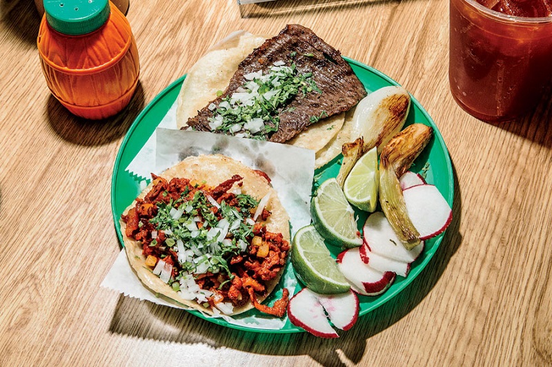 Comida na lanchonete La Chaparritas em Chicago