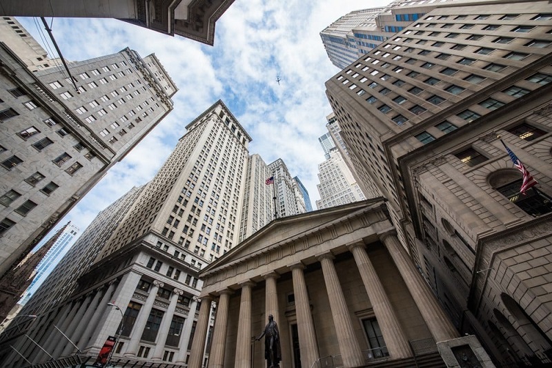 Prédios no Financial District em Nova York