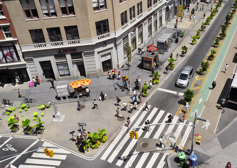 Rua no bairro Union Square em Nova York