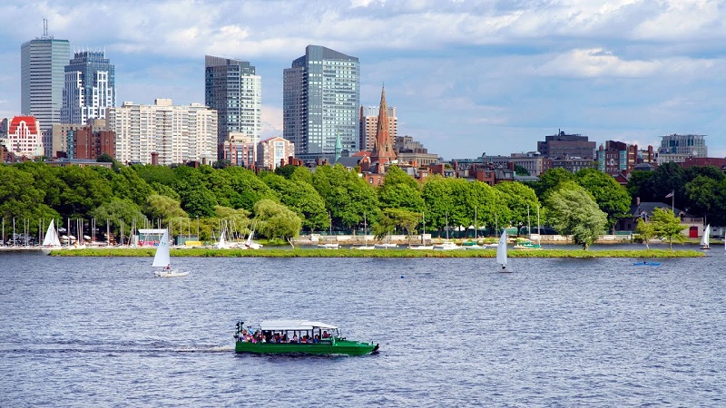 Ônibus anfíbio em Boston