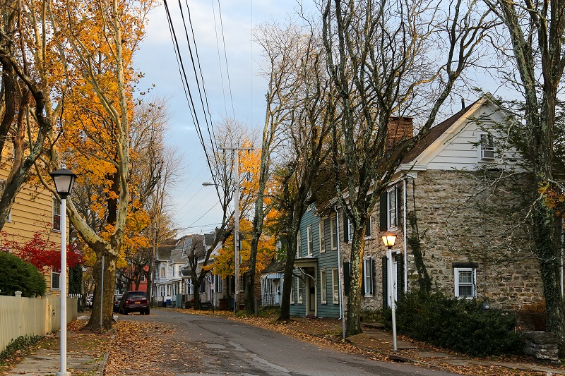 Kingston na base das montanhas Catskills em Nova York