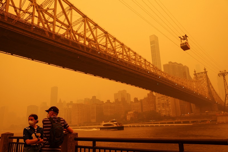 Ar poluído em Nova York