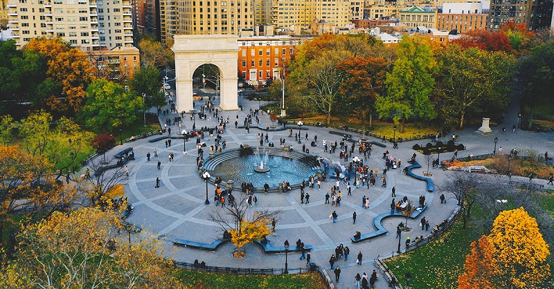 Parque público em Nova York