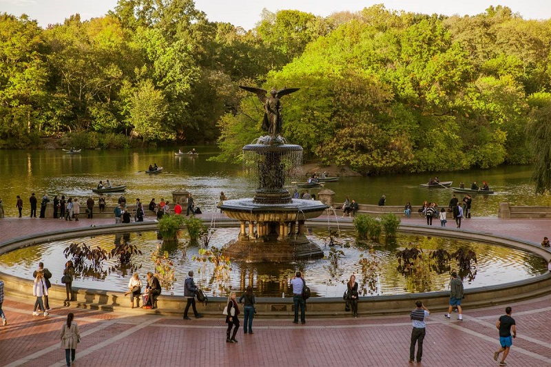 Visitantes no Central Park em Nova York