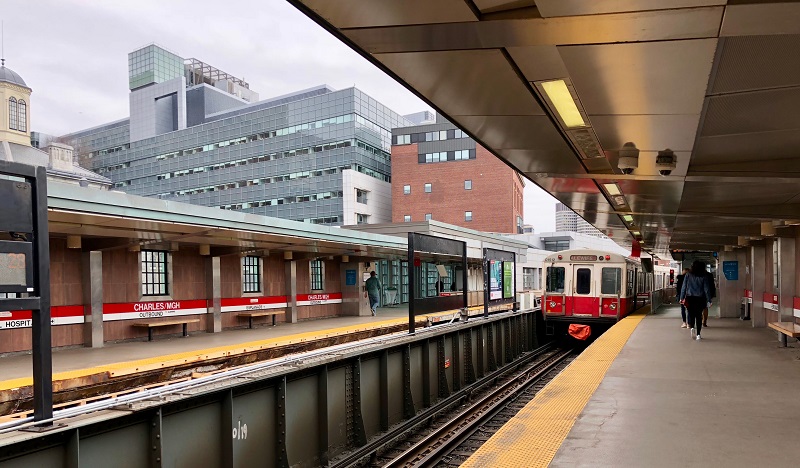 Estação de metrô em Boston