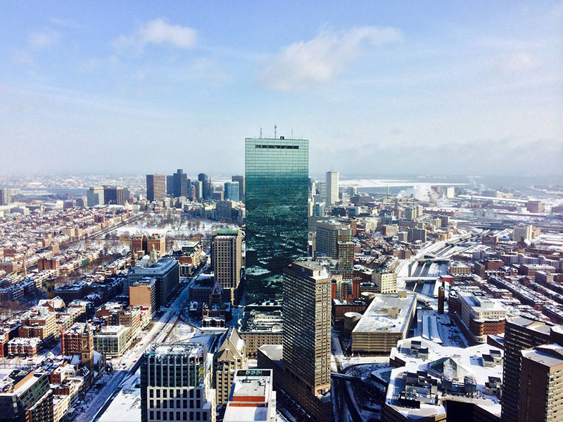 Vista do Skywalk Observatory em Boston