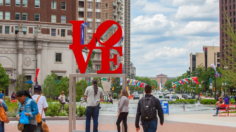 Parque Love Park na Filadélfia