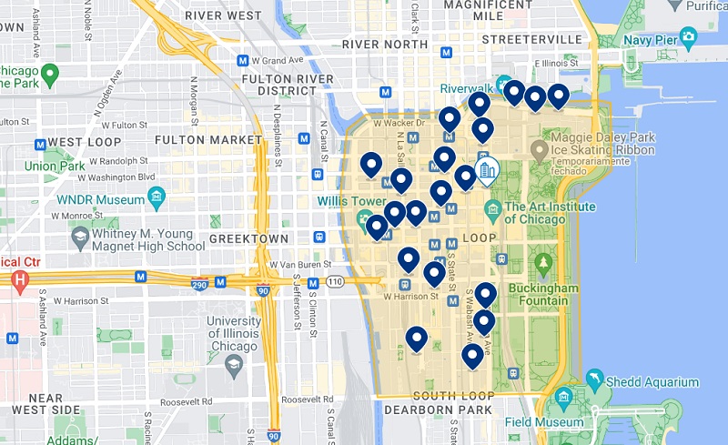 Melhores hotéis na região de Chicago Loop em Chicago