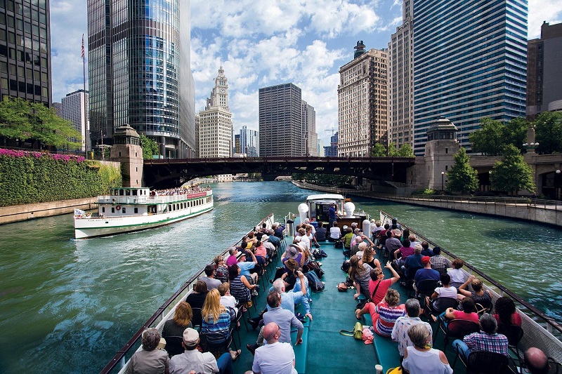 Passeio de barco em Chicago