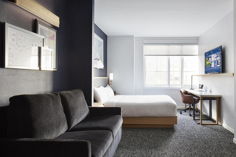 Quarto do hotel Club Quarters em Washington