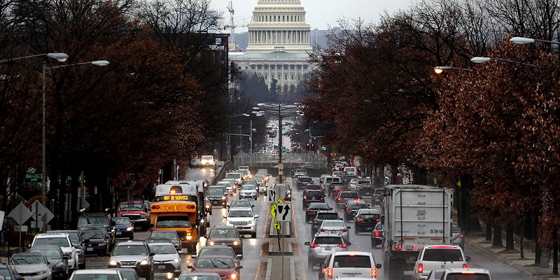 Pista movimentada em Washington