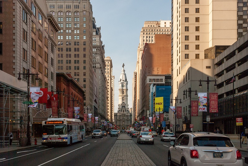 Rua Broad Street na Filadélfia