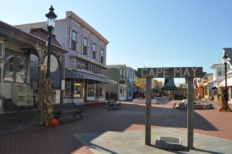 Washington Street Mall na cidade de Cape May em Nova Jersey