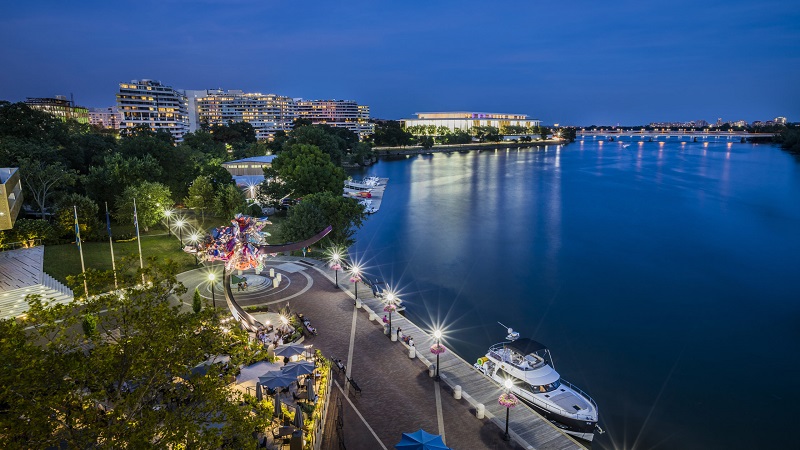 Waterfront Park no bairro Georgetown em Washington