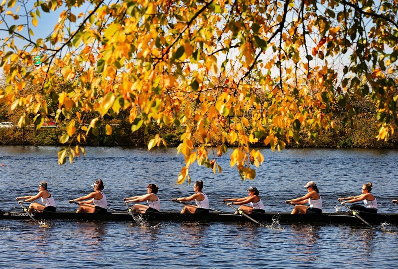 Remadoras na competição Head Of The Charles em Boston