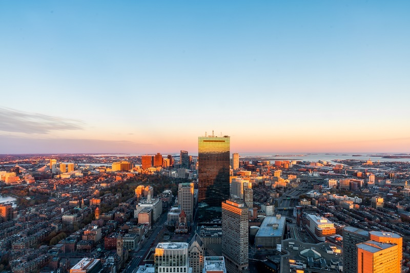 Vista do Skywalk Observatory em Boston