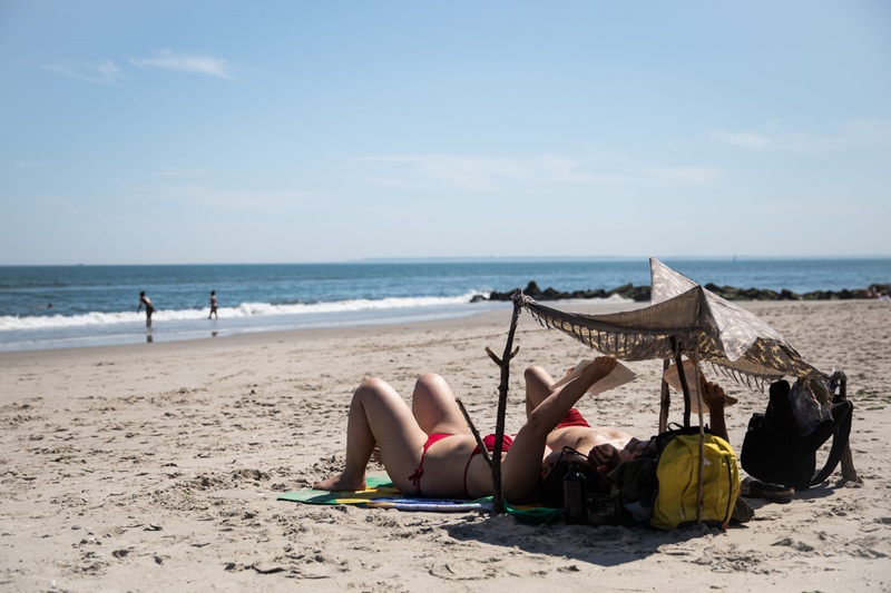 Praia Fort Tilden Beach no Queens em Nova York