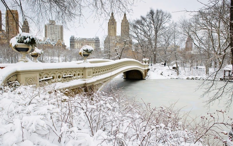 Nova York encoberta por neve