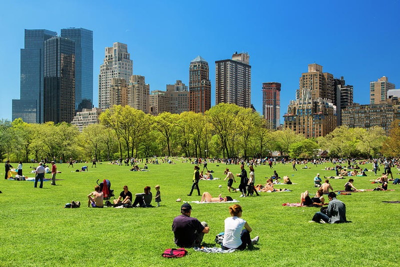 Verão no Central Park em Nova York